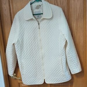 White Stag Sz 1X/16 Ivory Quilted Lightweight Spring Jacket